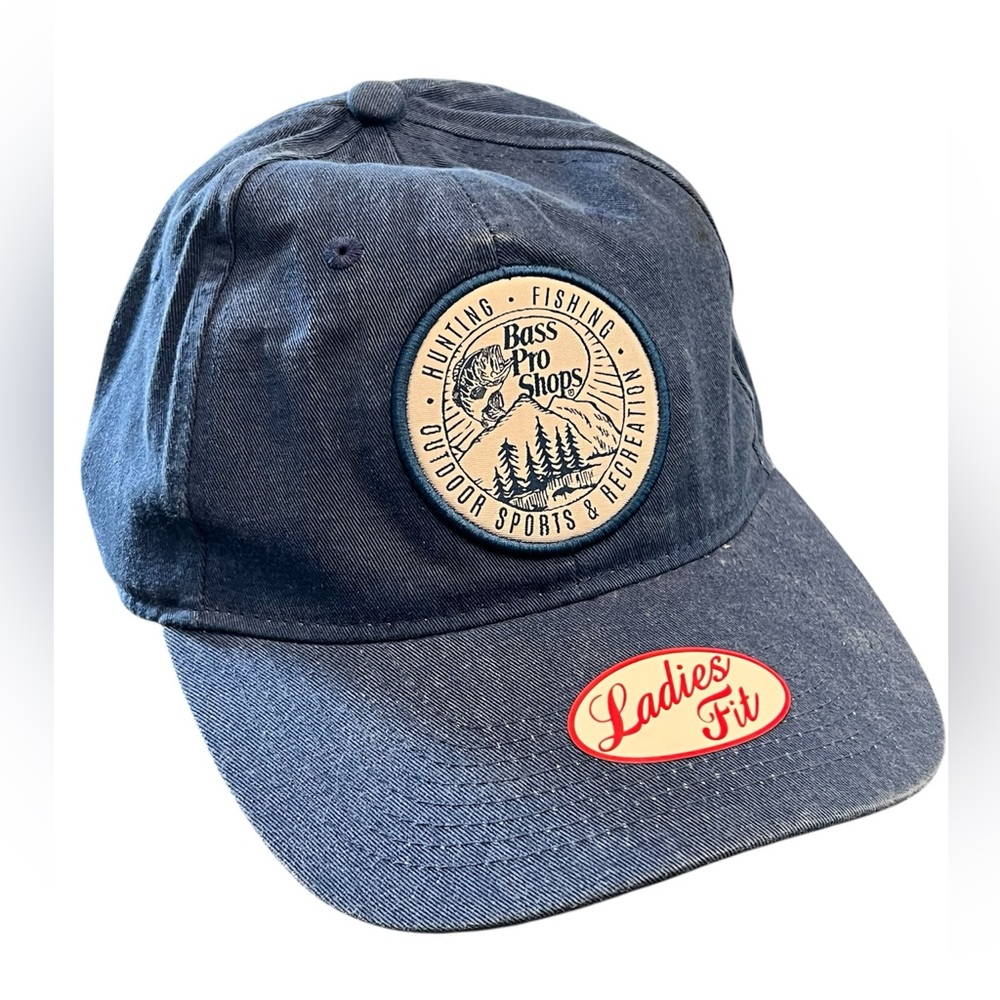 Bass Pro Shop Ladies Twill Denim Patch Hat Cap NWT